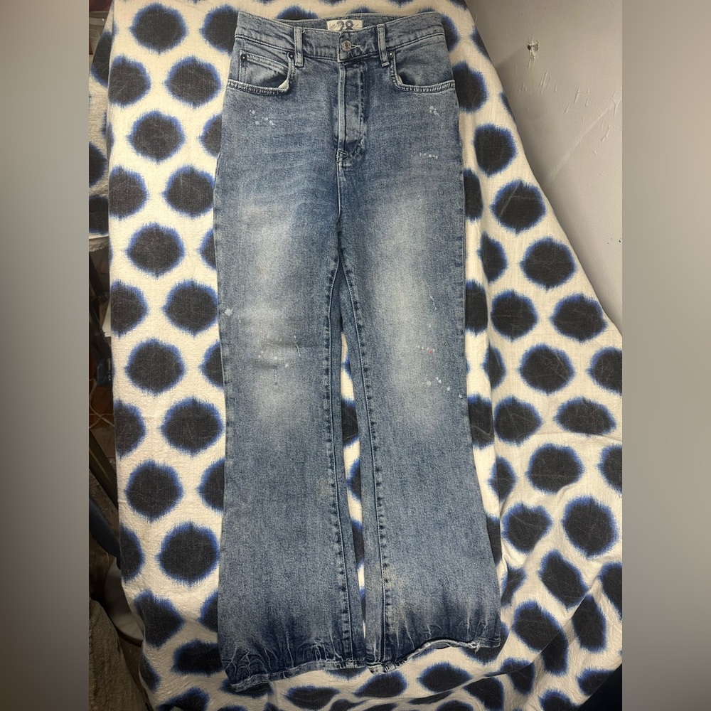 Free People Women's Jeans High Rise Distressed